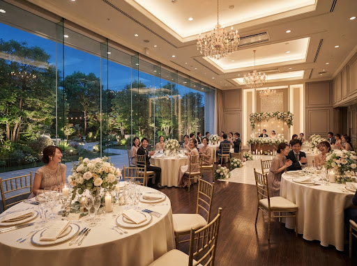 Salón techado climatizado con ventanales panorámicos